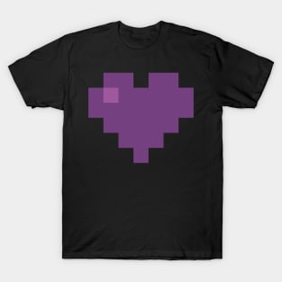 Simple Violet Pixel Heart T-Shirt